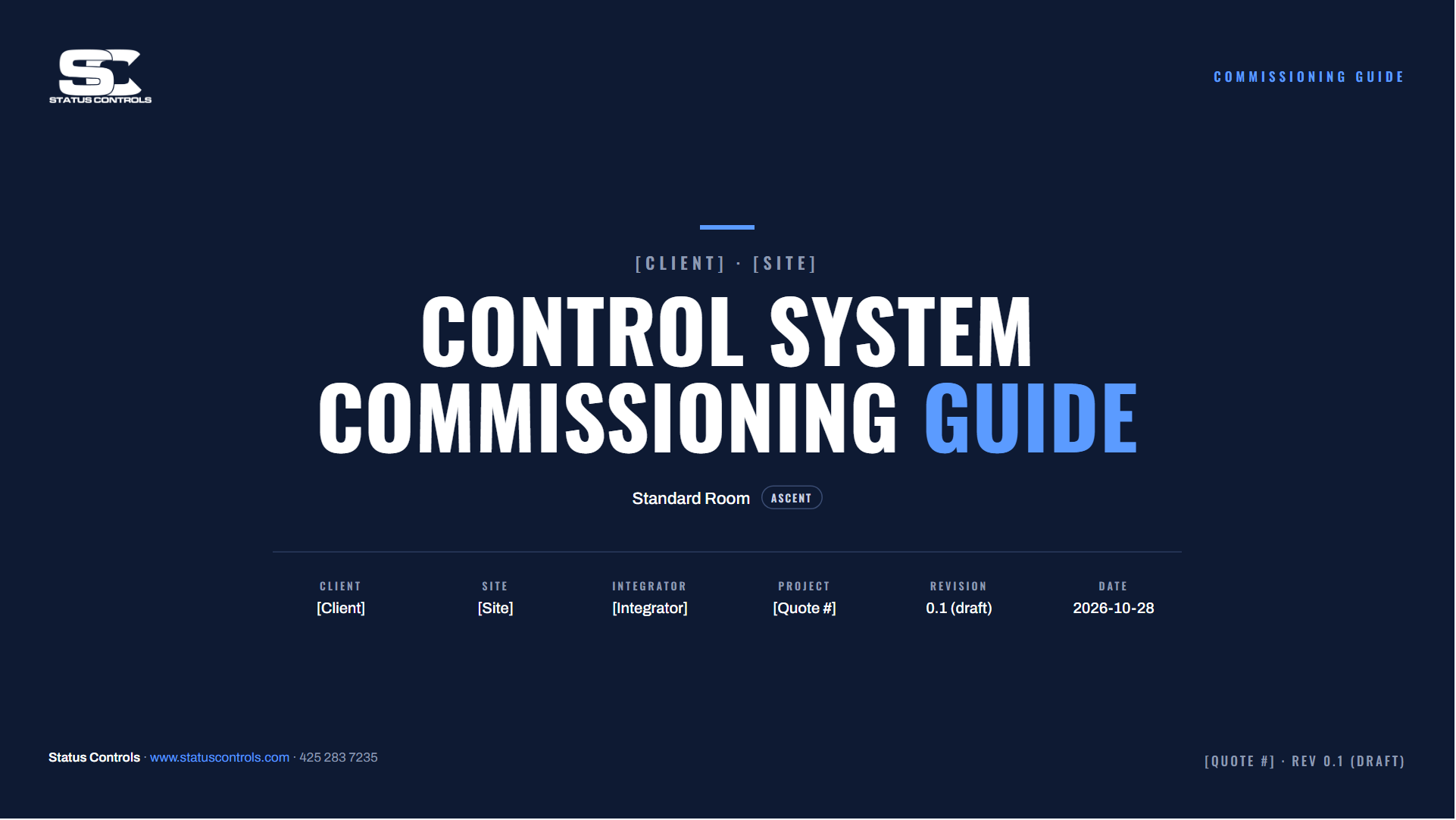 Introducing the Control System Commissioning Guide
